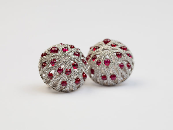 Bleeding Tooth Ruby Earrings - Studio Renn