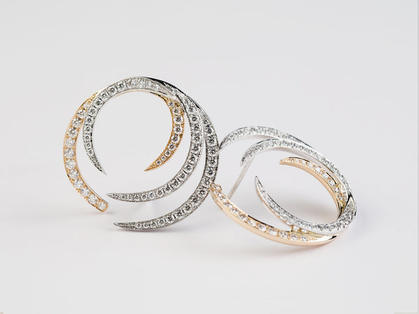 Yellow Gilled Three Point Earrings - Studio Renn
