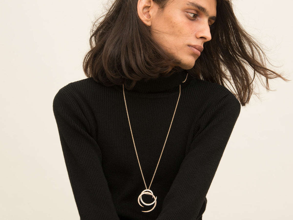 Yellow Gilled Pendant/Brooch - Studio Renn