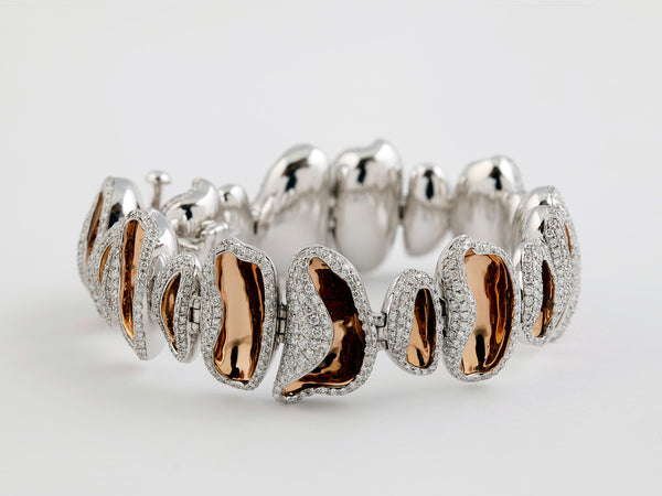 Orange Peel Ruby Reflection Bracelet - Studio Renn