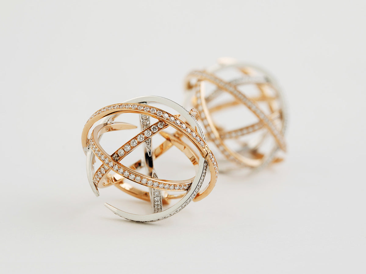 Yellow Gilled Non-Sphere Earrings - Studio Renn