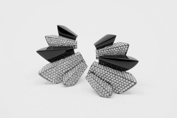 Claw Onyx Earclimbers - Studio Renn
