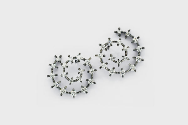 Cacti Coil Earrings (Blackend) - Studio Renn