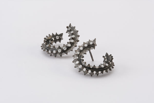 Cacti Front-Back Coil Earrings - Studio Renn