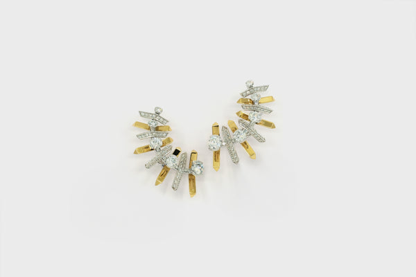 Fish Diamond Earclimbers - Studio Renn