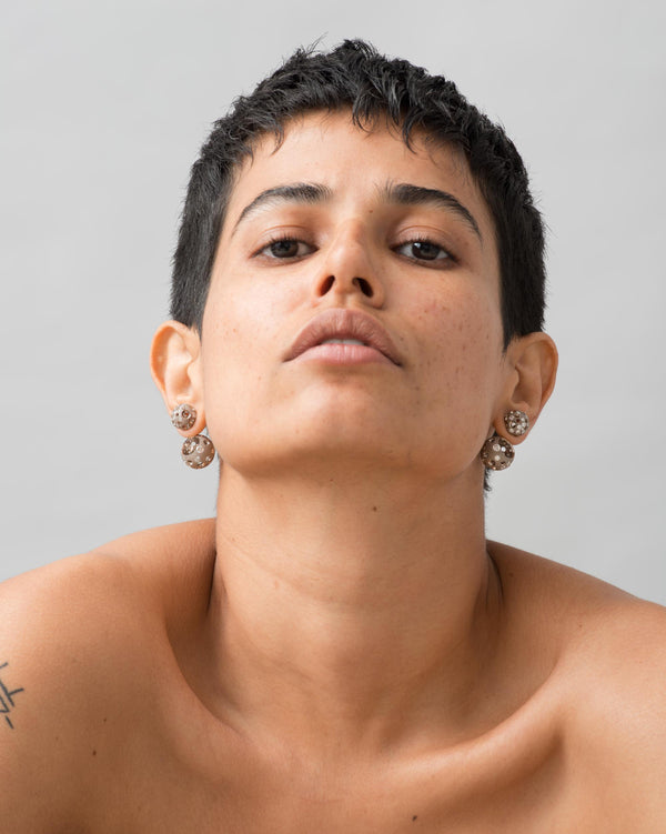 Puffball Void Drop Earrings
