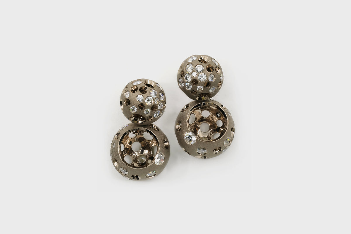 Puffball Void Drop Earrings - Studio Renn