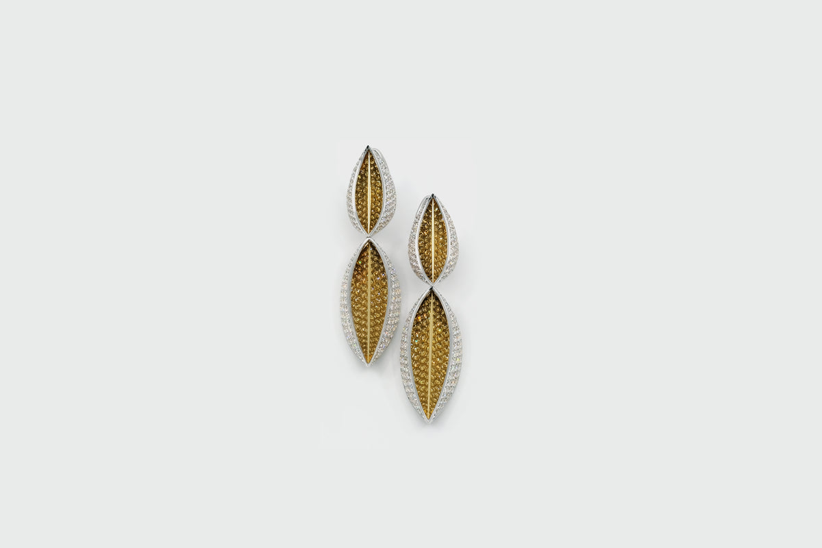 Seed-Leaf Long Earrings - Studio Renn