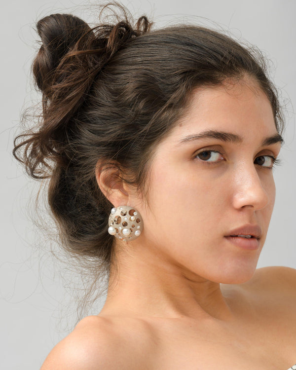 Puffball Void Shield Earrings