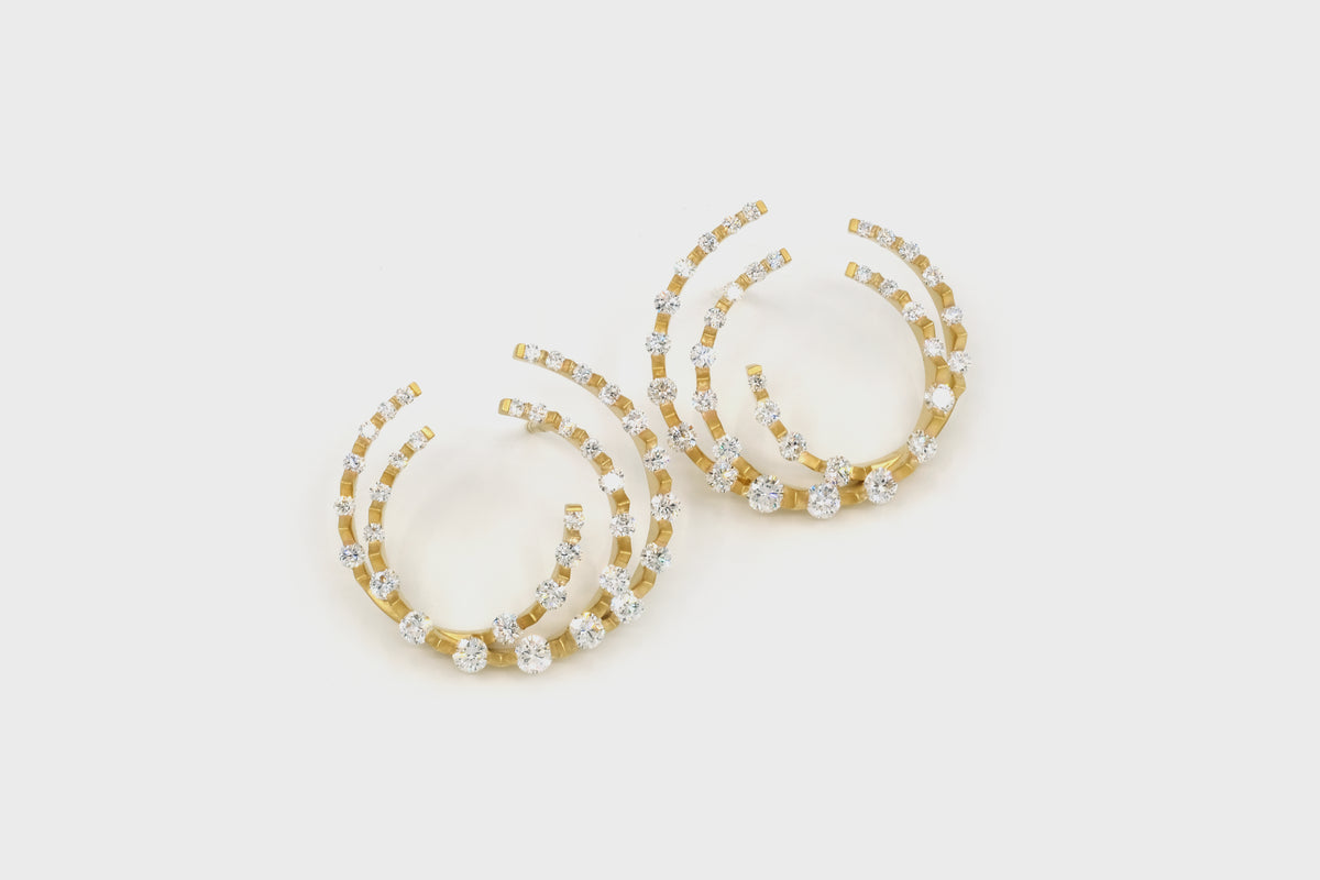 3-Line Cacti Earrings - Studio Renn