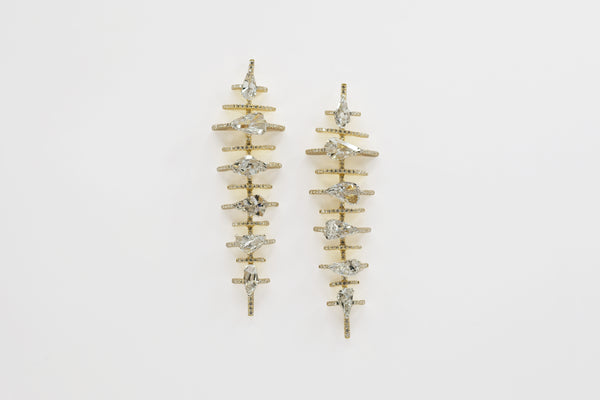 Godna Antique-Cut Long Earrings - Studio Renn