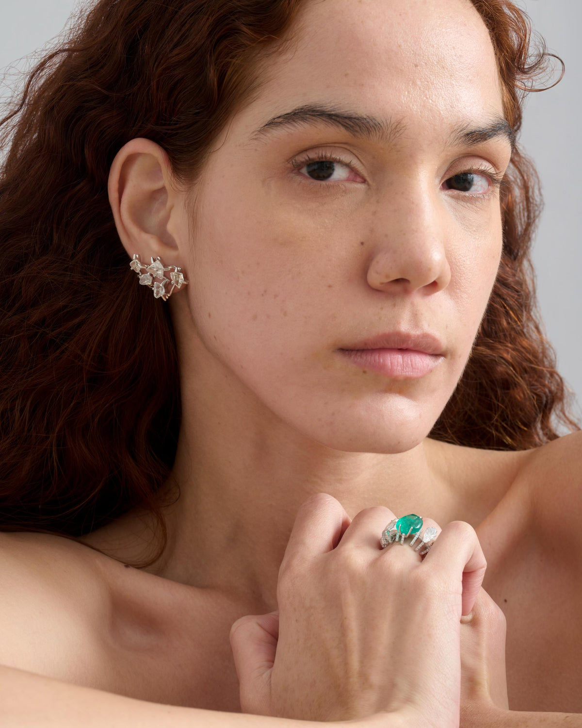 Cacti Antique-cut Scatter Earrings