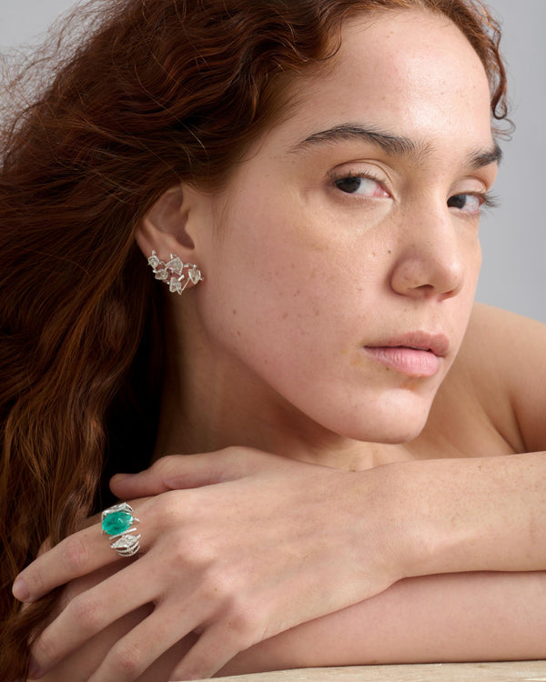 Godna Diamond- Emerald Ring