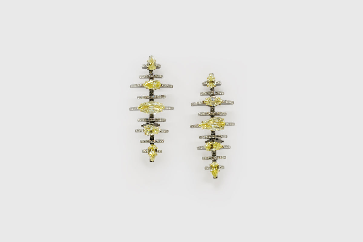 Godna Karela Fancy-Yellow Earrings - Studio Renn