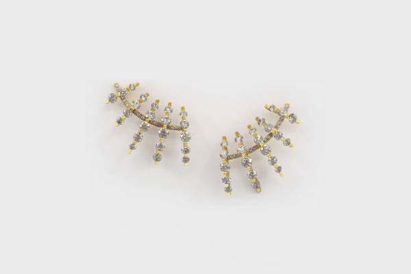 Cacti Serrations Earclimbers - Studio Renn