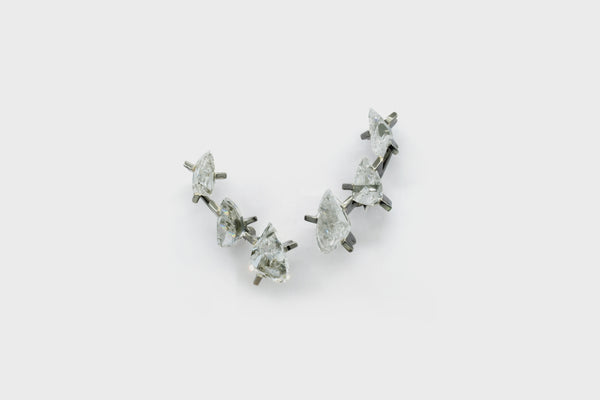 Cacti 3-Antique-Cut Earclimbers - Studio Renn