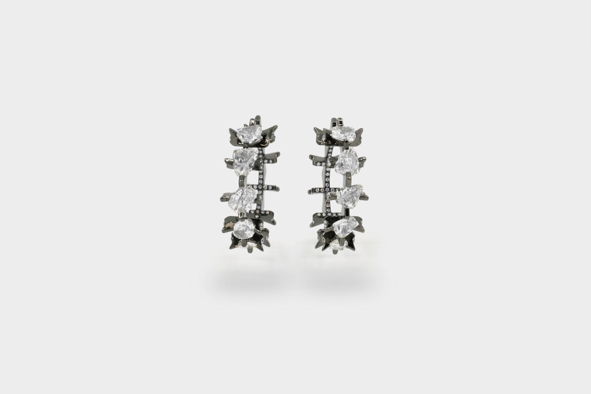 Cacti Antique-cut Hoops - Studio Renn