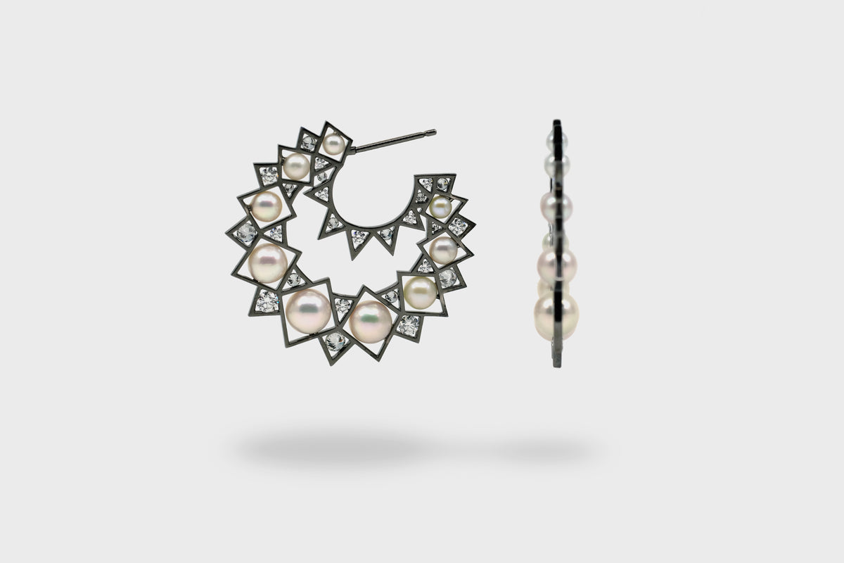 Cacti Karela Pearl Hoops - Studio Renn
