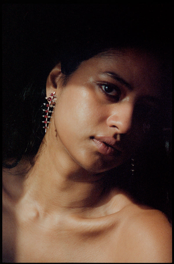 Cacti Ruby Long Earrings - Studio Renn