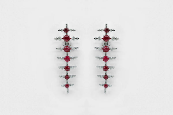 Cacti Ruby Long Earrings - Studio Renn