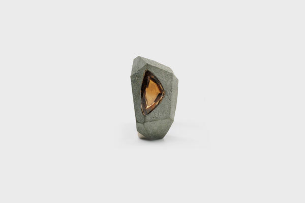 Concrete Brown Diamond Ring - Studio Renn