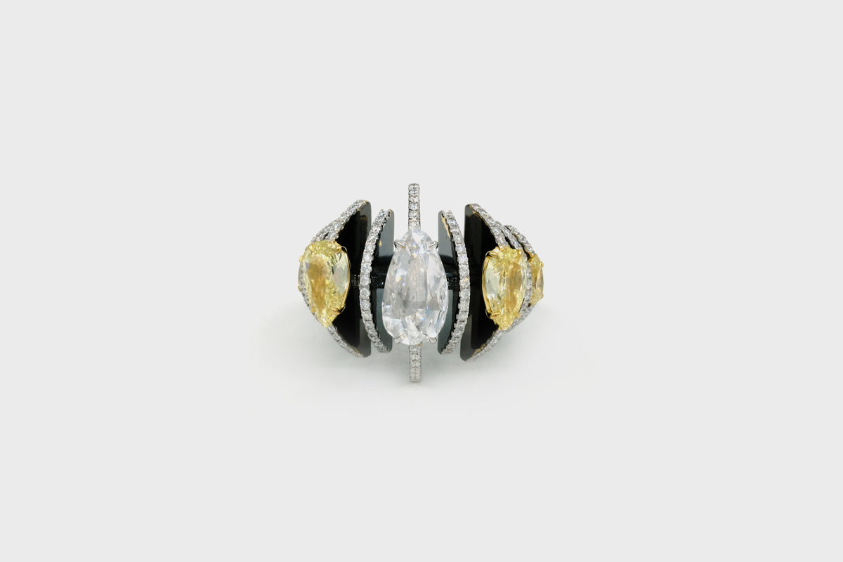 Godna Fancy Yellow & Diamond Ring - Studio Renn