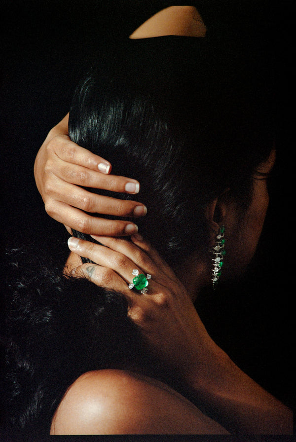 Cacti Emerald Char Disha Ring