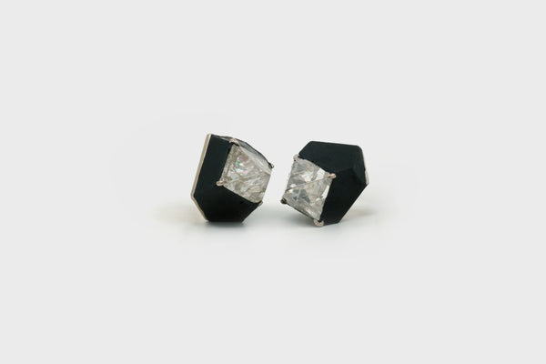 Concrete Rough Diamond Eartops - Studio Renn