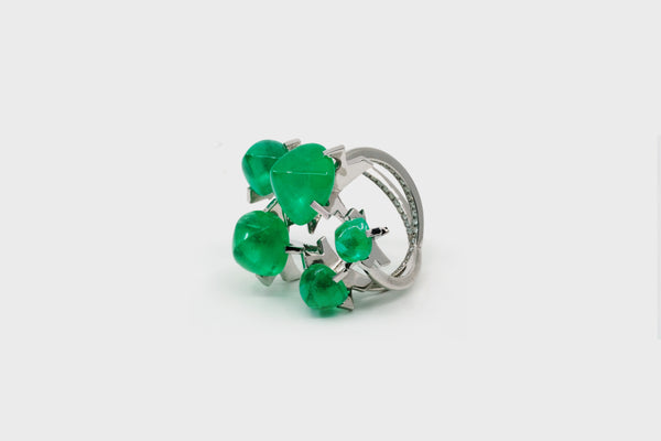 Cacti Emerald Scatter Ring - Studio Renn