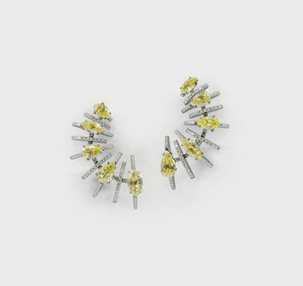 Godna Antique-Yellow Earclimbers
