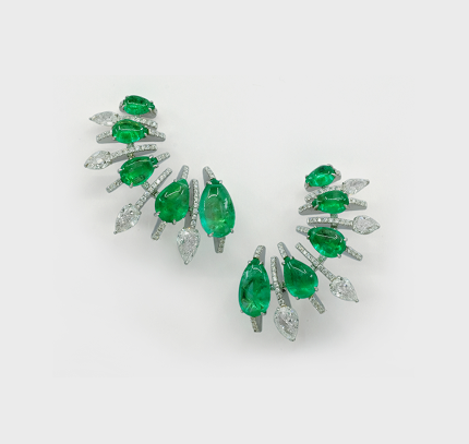 Godna Emerald-Old Mine Earclimbers